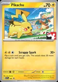 Pikachu, card 101 of the Scarlet & Violet Black Star Promos set, 2023, illustrated by Jiro Sasumo