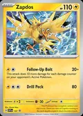 Zapdos, card 157 of the Scarlet & Violet Black Star Promos set, 2023