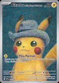Pikachu with Grey Felt Hat, card 85 of the Scarlet & Violet Black Star Promos set, 2023, illustrated by Naoyo Kimura
