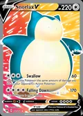 Snorlax V, card 197 of the Sword & Shield set, 2020, illustrated by aky CG Works