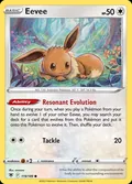 Eevee, card 119 of the Astral Radiance set, 2022, illustrated by sowsow