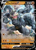 Machamp V, card 72 of the Astral Radiance set, 2022, illustrated by kawayoo