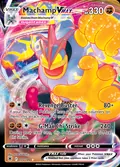 Machamp VMAX, card 73 of the Astral Radiance set, 2022, illustrated by N-DESIGN Inc.