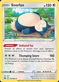 Snorlax, card 143 of the Lost Origin set, 2022, illustrated by 0313