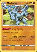 Machamp, card 88 of the Lost Origin set, 2022, illustrated by Nisota Niso