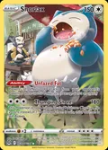 Snorlax, card TG10 of the Lost Origin Trainer Gallery set, 2022, illustrated by Kouki Saitou