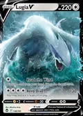 Lugia V, card 138 of the Silver Tempest set, 2022, illustrated by Mitsuhiro Arita