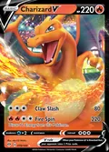 Charizard V, card 19 of the Darkness Ablaze set, 2020, illustrated by aky CG Works