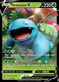 Venusaur V, card 1 of the Champion's Path set, 2020, illustrated by PLANETA Mochizuki