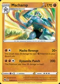 Machamp, card 26 of the Champion's Path set, 2020, illustrated by Anesaki Dynamic