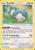 Snorlax, card 131 of the Vivid Voltage set, 2020, illustrated by Atsuko Nishida