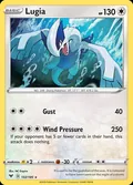 Lugia, card 132 of the Vivid Voltage set, 2020, illustrated by NC Empire