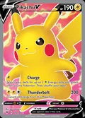 Pikachu V, card 170 of the Vivid Voltage set, 2020, illustrated by Saki Hayashiro