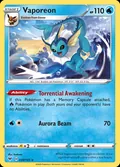 Vaporeon, card 30 of the Vivid Voltage set, 2020, illustrated by kodama
