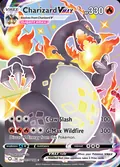 Charizard VMAX, card SV107 of the Shining Fates Shiny Vault set, 2021, illustrated by aky CG Works