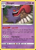 Gengar, card 57 of the Chilling Reign set, 2021, illustrated by Aya Kusube