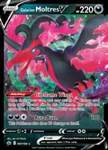 Galarian Moltres V, card 97 of the Chilling Reign set, 2021, illustrated by aky CG Works