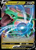 Rayquaza V, card 110 of the Evolving Skies set, 2021, illustrated by PLANETA Mochizuki