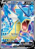 Gyarados V, card 171 of the Evolving Skies set, 2021, illustrated by PLANETA Tsuji