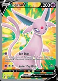 Espeon V, card 179 of the Evolving Skies set, 2021, illustrated by 5ban Graphics