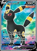 Umbreon V, card 188 of the Evolving Skies set, 2021, illustrated by 5ban Graphics