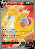 Dragonite V, card 191 of the Evolving Skies set, 2021, illustrated by Saki Hayashiro