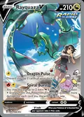Rayquaza V, card 194 of the Evolving Skies set, 2021, illustrated by Ryuta Fuse