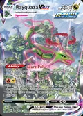 Rayquaza VMAX, card 218 of the Evolving Skies set, 2021, illustrated by Anesaki Dynamic