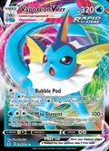 Vaporeon VMAX, card 30 of the Evolving Skies set, 2021, illustrated by 5ban Graphics