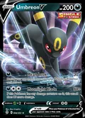 Umbreon V, card 94 of the Evolving Skies set, 2021, illustrated by 5ban Graphics