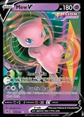 Mew V, card 113 of the Fusion Strike set, 2021, illustrated by Mitsuhiro Arita