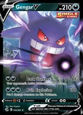 Gengar V, card 156 of the Fusion Strike set, 2021, illustrated by 5ban Graphics