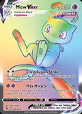 Mew VMAX, card 268 of the Fusion Strike set, 2021, illustrated by 5ban Graphics