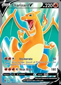Charizard V, card 153 of the Brilliant Stars set, 2022, illustrated by N-DESIGN Inc.