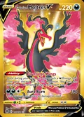 Galarian Moltres V, card 183 of the Brilliant Stars set, 2022, illustrated by akyCG Works