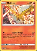 Moltres, card 21 of the Brilliant Stars set, 2022, illustrated by otumami