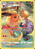 Flareon, card TG01 of the Brilliant Stars Trainer Gallery set, 2022, illustrated by You Iribi