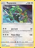 Rayquaza, card SWSH029 of the SWSH Black Star Promos set, 2019, illustrated by so-taro