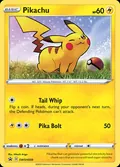 Pikachu, card SWSH039 of the SWSH Black Star Promos set, 2019, illustrated by Hitoshi Ariga