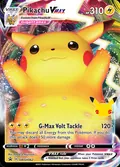 Pikachu VMAX, card SWSH062 of the SWSH Black Star Promos set, 2019, illustrated by PLANETA Mochizuki