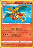 Special Delivery Charizard, card SWSH075 of the SWSH Black Star Promos set, 2019, illustrated by The Pokémon Company Art Team