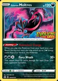 Galarian Moltres, card SWSH125 of the SWSH Black Star Promos set, 2019, illustrated by KEIICHIRO ITO