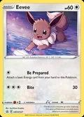 Eevee, card SWSH127 of the SWSH Black Star Promos set, 2019, illustrated by Souichirou Gunjima