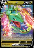 Rayquaza V, card SWSH147 of the SWSH Black Star Promos set, 2019, illustrated by PLANETA Mochizuki