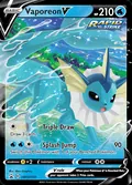 Vaporeon V, card SWSH150 of the SWSH Black Star Promos set, 2019, illustrated by 5ban Graphics