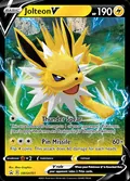 Jolteon V, card SWSH151 of the SWSH Black Star Promos set, 2019, illustrated by 5ban Graphics