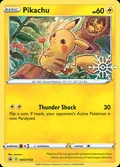 Pikachu, card SWSH153 of the SWSH Black Star Promos set, 2019, illustrated by sowsow
