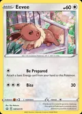 Eevee, card SWSH175 of the SWSH Black Star Promos set, 2019, illustrated by Tika Matsuno