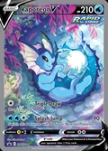 Vaporeon V, card SWSH181 of the SWSH Black Star Promos set, 2019, illustrated by Tika Matsuno