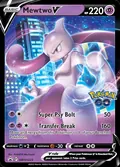 Mewtwo V, card SWSH223 of the SWSH Black Star Promos set, 2019, illustrated by PLANETA Mochizuki